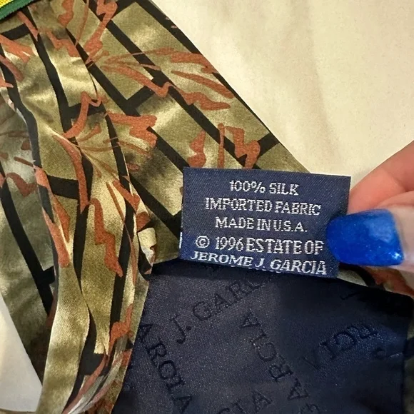 J. Garcia Plant Person Collection 14 silk necktie - Picture 4 of 4